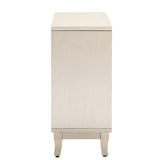 JIMSMAISON Retro yet classic mirrored sideboard, the farmhouse-style cabinet is matched with a drop-shaped silver metal handle, which perfectly integrates modern elements