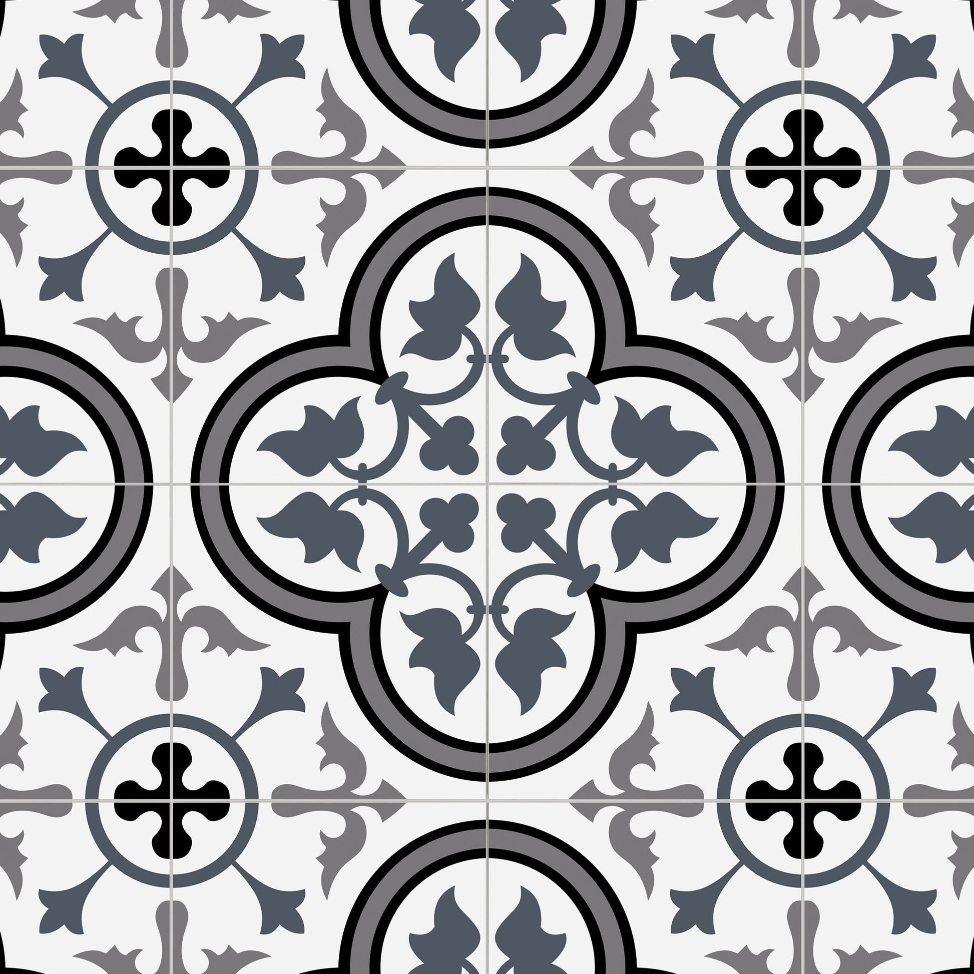 SUNWINGS Patterned Blue and White 12-in x 12-in Matte Composite Patterned Peel and stick Mosaic Wall Tile product image