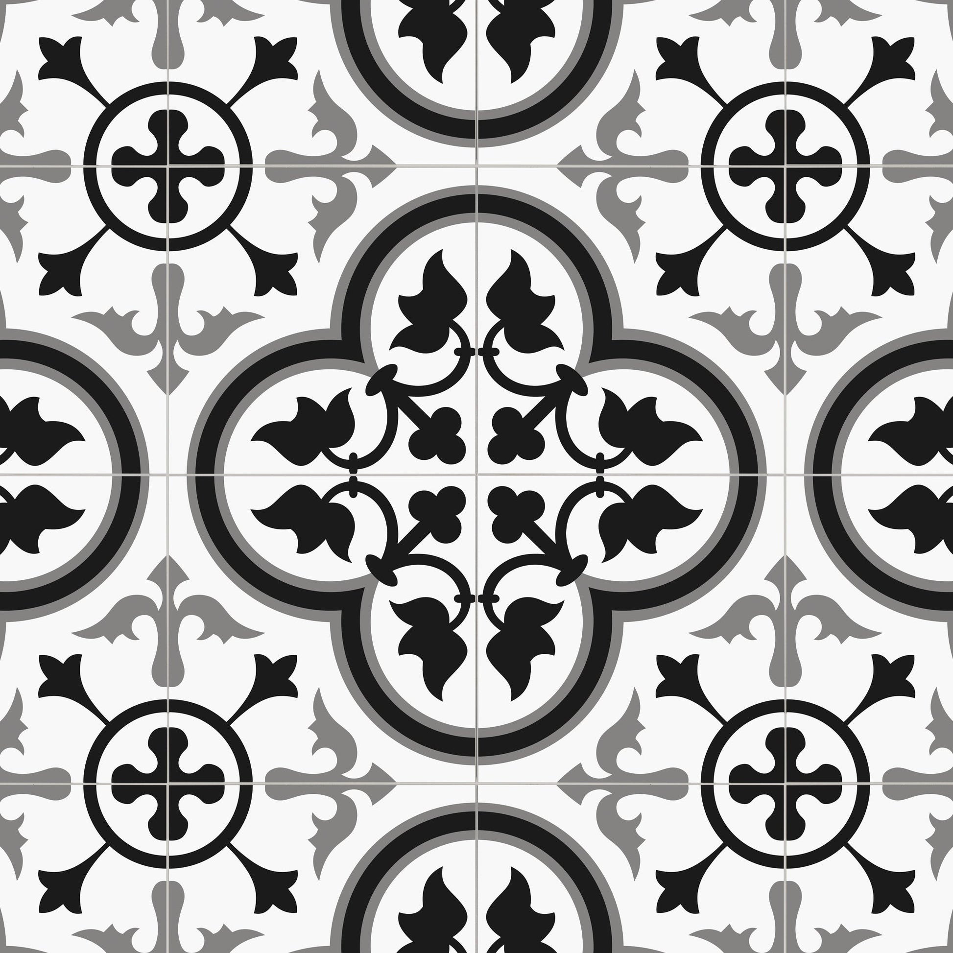 SUNWINGS Patterned Grey and White 12-in x 12-in Matte Composite Patterned Diamond Peel and stick Mosaic Wall Tile product image