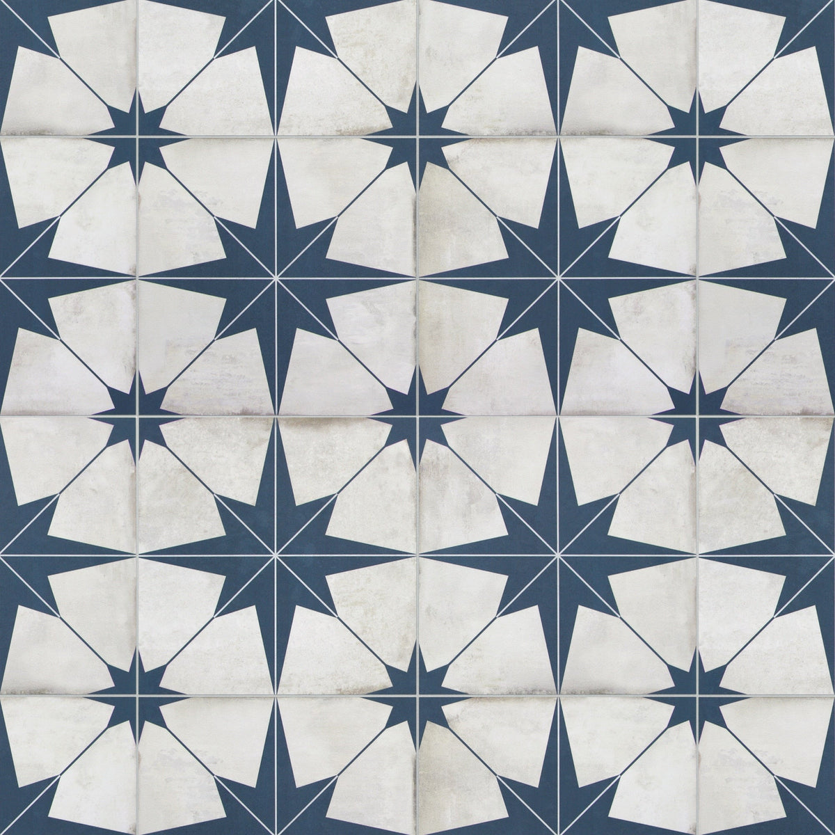 SUNWINGS Patterned Blue Star 12-in x 12-in Matte Composite Patterned Peel and stick Mosaic Wall Tile product image