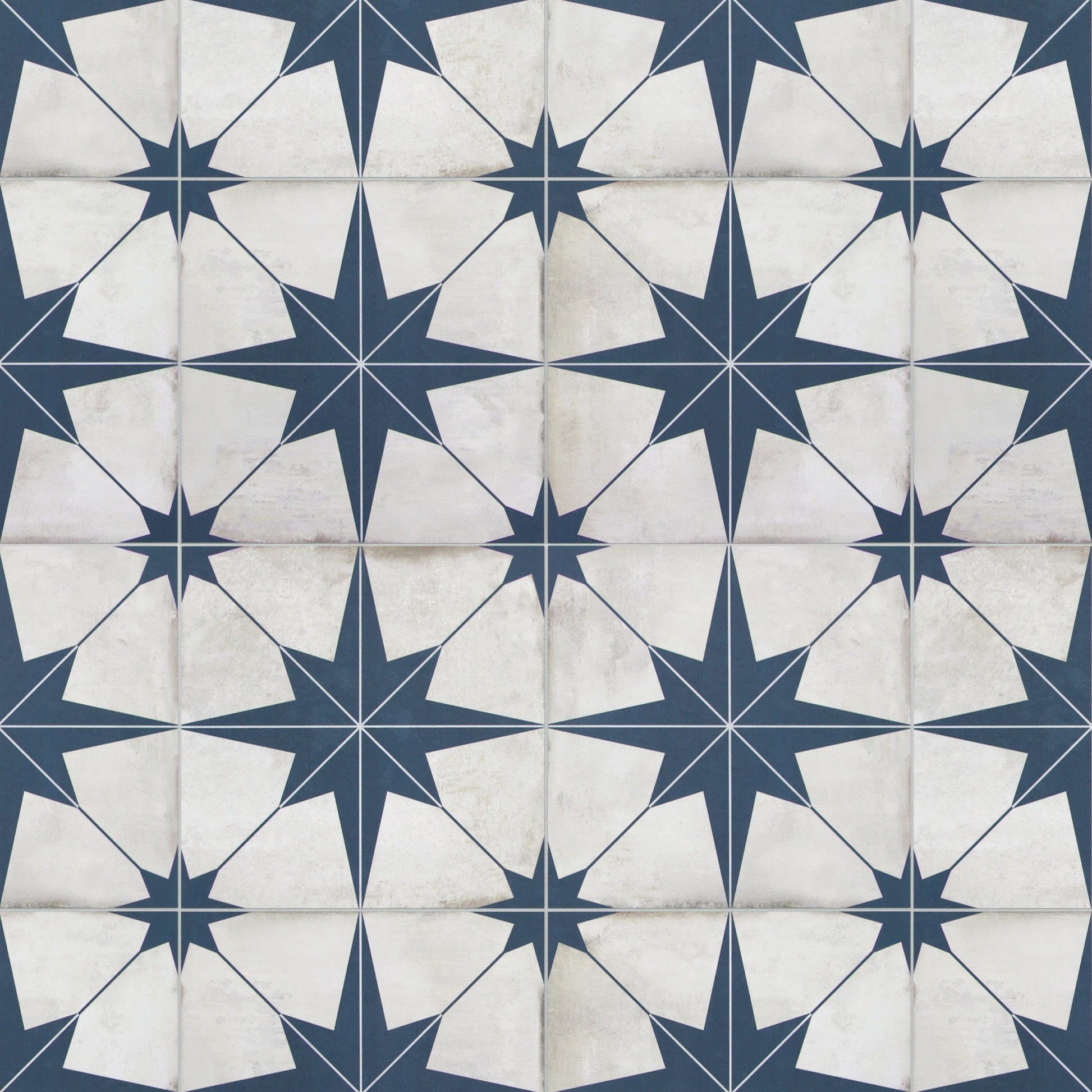 SUNWINGS Patterned Blue Star 12-in x 12-in Matte Composite Patterned Peel and stick Mosaic Wall Tile product image