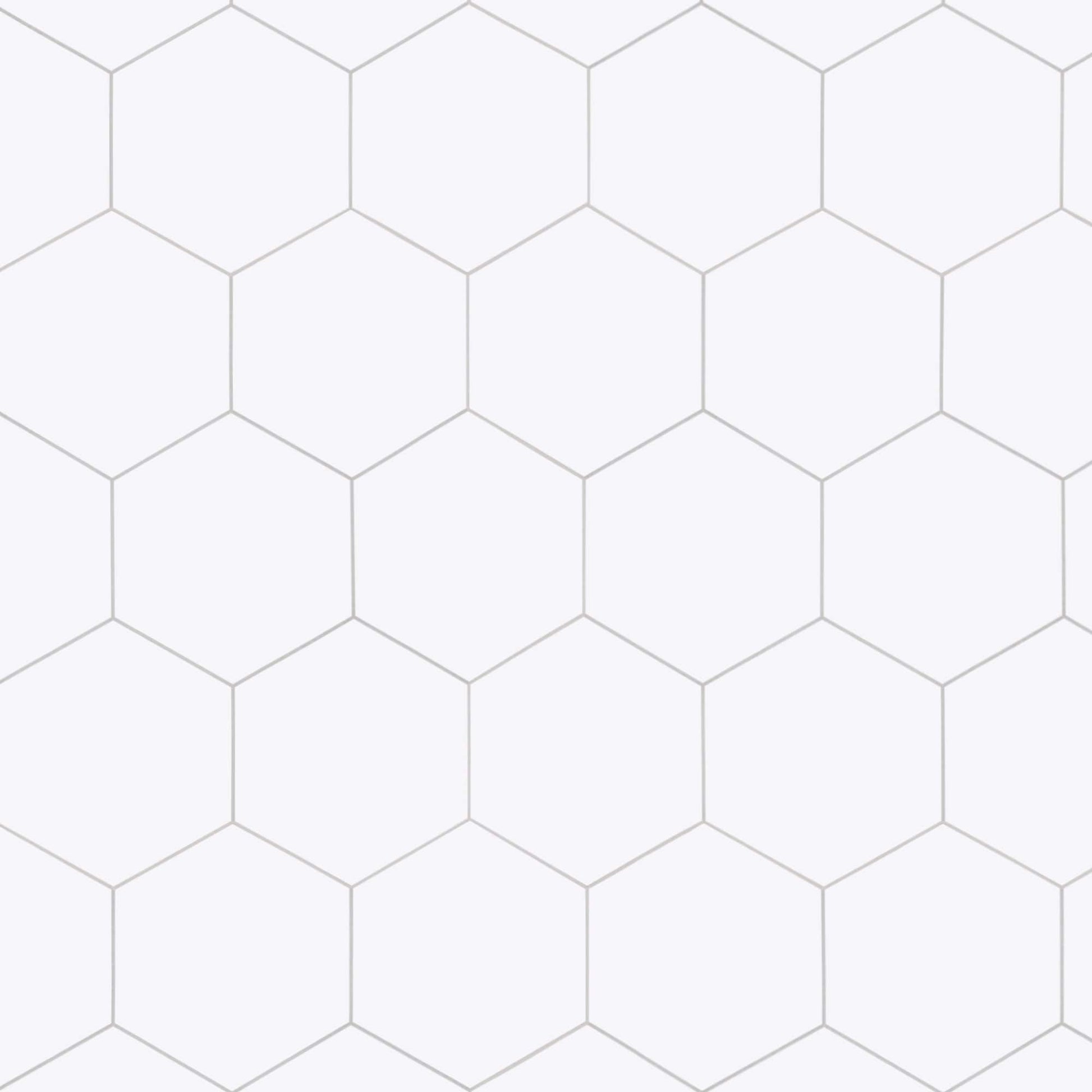 SUNWINGS White 10-in x 11-in Matte Composite Hexagon Peel and stick Mosaic Wall Tile product image