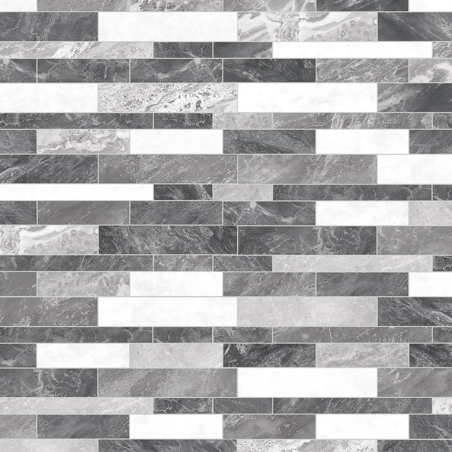 SUNWINGS Gray Mixed 11-in x 11-in Matte Composite Handcrafted look Peel and stick Mosaic Wall Tile product image
