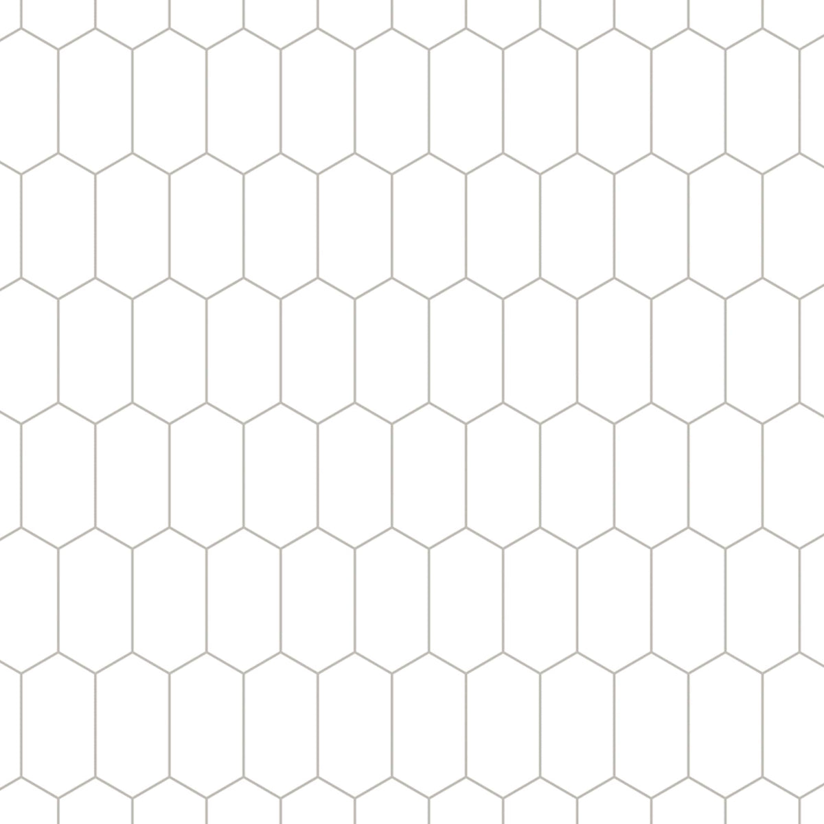 SUNWINGS Small Picket Pure White 11-in x 12-in Matte Composite Hexagon Peel and stick Mosaic Wall Tile product image