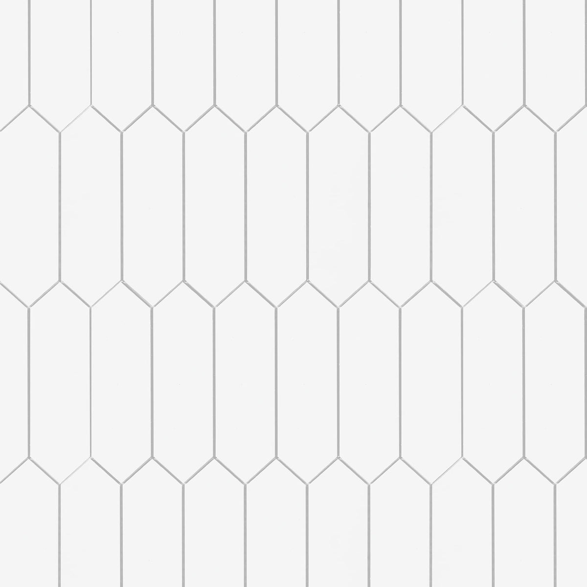 SUNWINGS Picket White 11-in x 12-in Matte Composite Hexagon Peel and stick Mosaic Wall Tile product image