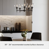 Hunter Xidane 5-Light Matte Black Mid-century Chandelier