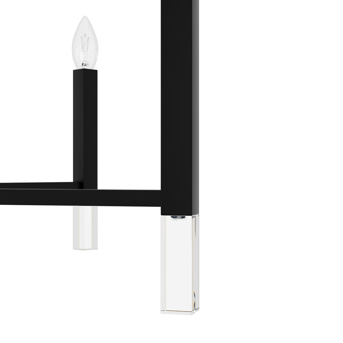 Hunter Sunjai 9-Light Matte Black Traditional Crystal Chandelier