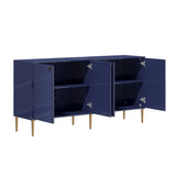 Clihome 15.75-in W x 31.25-in H Mdf Navy Freestanding Utility Storage Cabinet