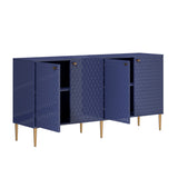 Clihome 15.75-in W x 31.25-in H Mdf Navy Freestanding Utility Storage Cabinet