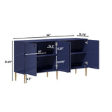 Clihome 15.75-in W x 31.25-in H Mdf Navy Freestanding Utility Storage Cabinet