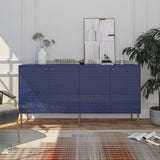 Clihome 15.75-in W x 31.25-in H Mdf Navy Freestanding Utility Storage Cabinet