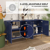 Clihome 15.75-in W x 31.25-in H Mdf Navy Freestanding Utility Storage Cabinet