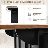 Runesay Black Mdf Base with Mdf Wood Top Rolling Kitchen Island (28.75-in x 53.75-in x 36.5-in)