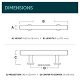 Origin21 Origin 21 Gunnar (128Mm) Center to Center Square Bar Drawer Pull