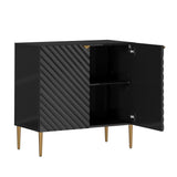 Clihome 15.75-in W x 31-in H Mdf Black Freestanding Utility Storage Cabinet