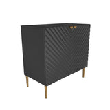Clihome 15.75-in W x 31-in H Mdf Black Freestanding Utility Storage Cabinet
