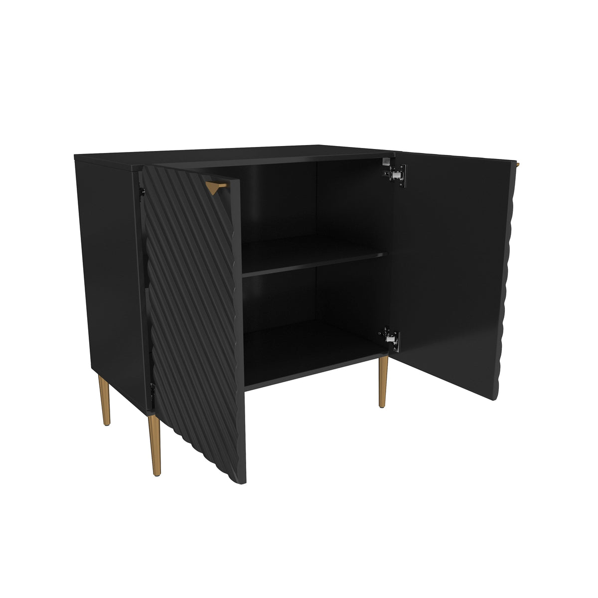 Clihome 15.75-in W x 31-in H Mdf Black Freestanding Utility Storage Cabinet