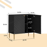Clihome 15.75-in W x 31-in H Mdf Black Freestanding Utility Storage Cabinet