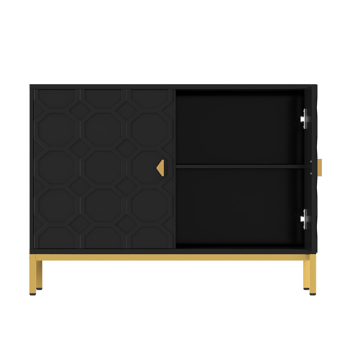 Clihome 15.75-in W x 26.25-in H Mdf Black Freestanding Utility Storage Cabinet