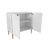 Clihome 15.75-in W x 31-in H Mdf White Freestanding Utility Storage Cabinet