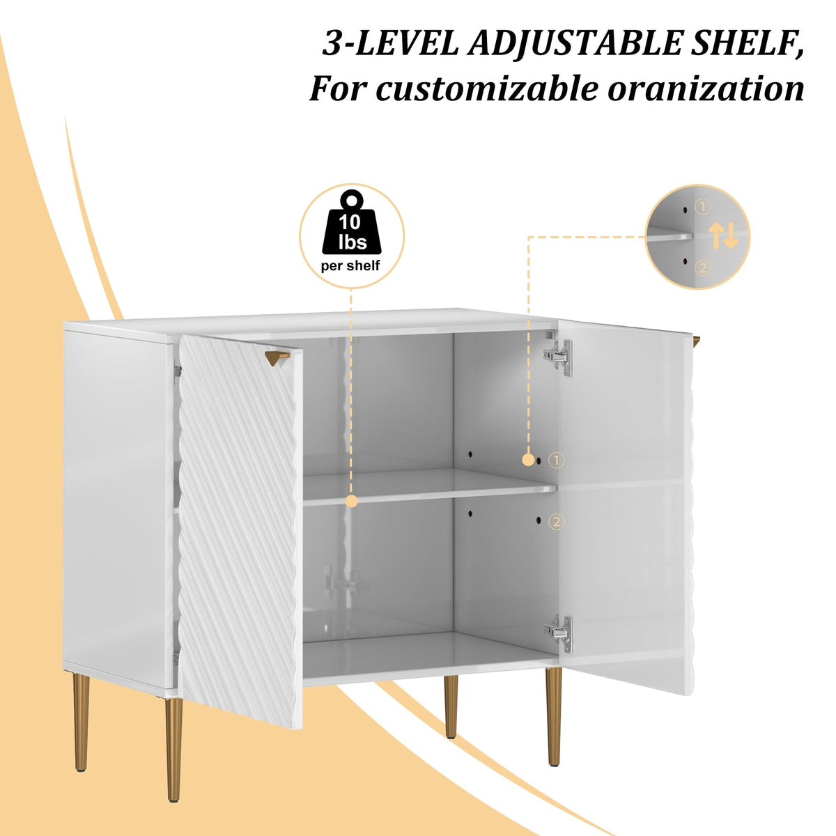 Clihome 15.75-in W x 31-in H Mdf White Freestanding Utility Storage Cabinet