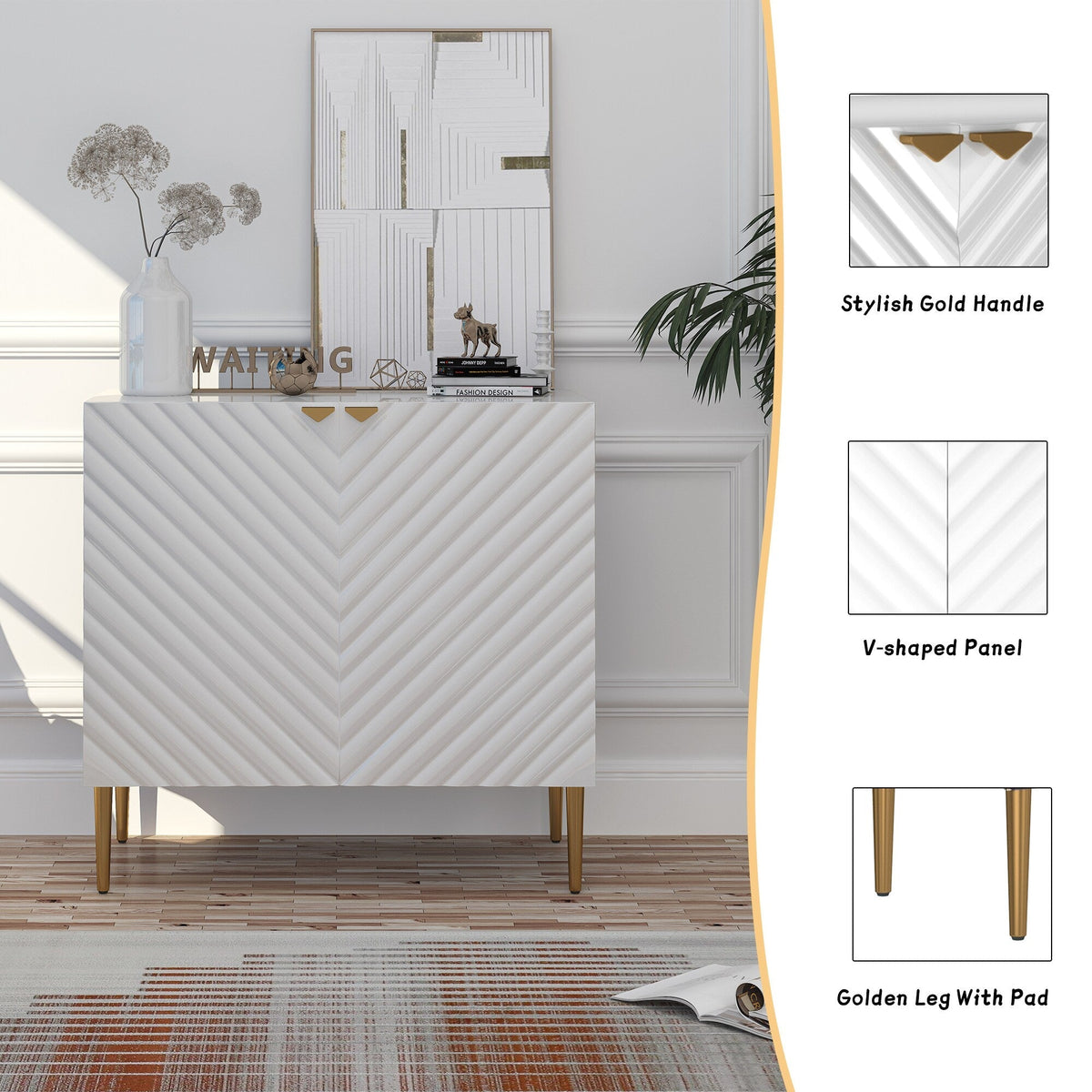 Clihome 15.75-in W x 31-in H Mdf White Freestanding Utility Storage Cabinet