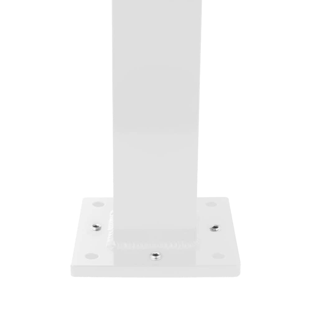 Deckorators 2.5-in x 2.5-in x 4-1/2-ft Textured White Aluminum Deck Middle Stair Post