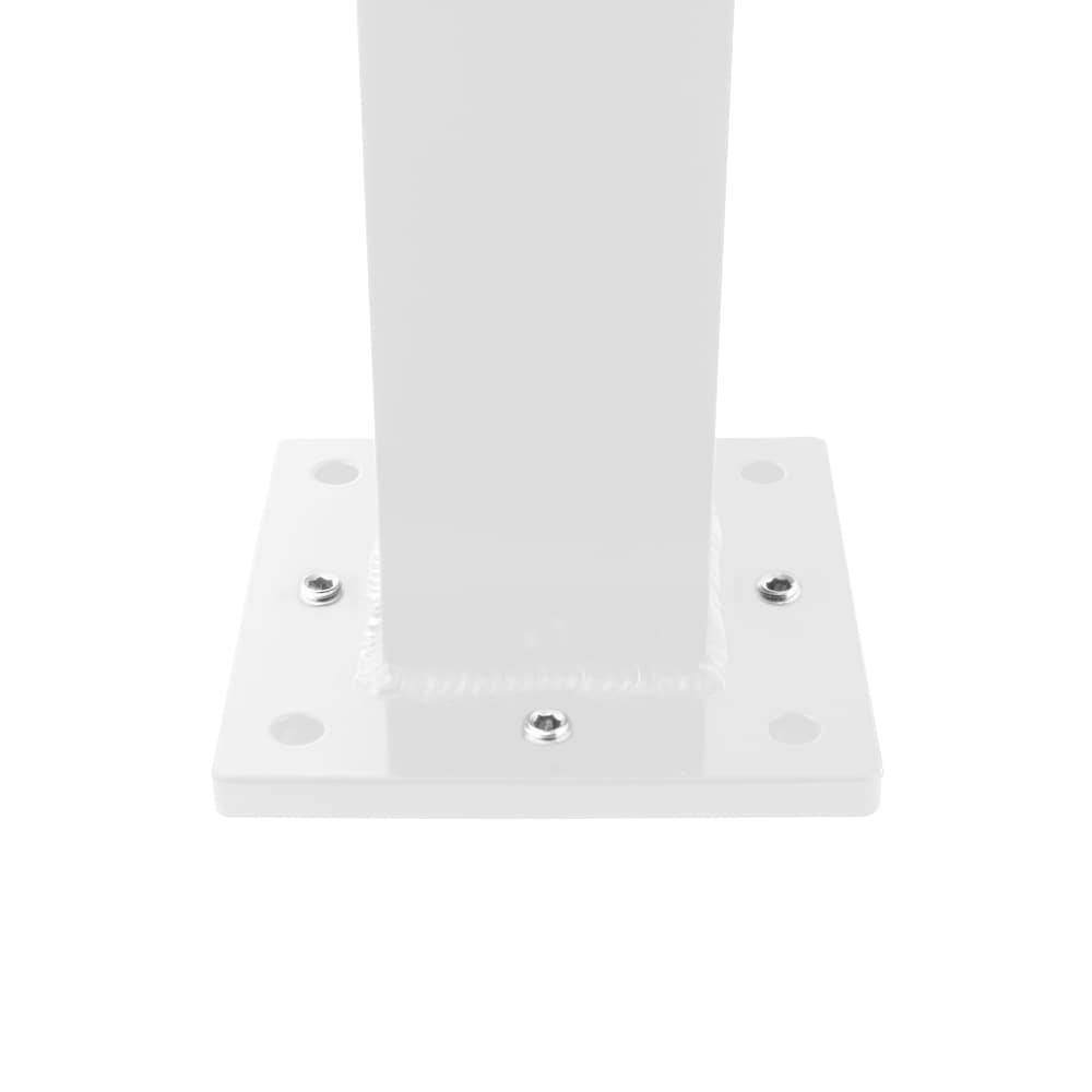 Deckorators 2.5-in x 2.5-in x 4-1/2-ft Textured White Aluminum Deck Middle Stair Post