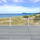 Deckorators 2.5-in x 2.5-in x 4-1/2-ft Textured White Aluminum Deck Middle Stair Post