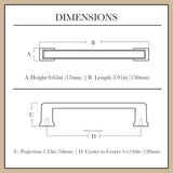 allen + roth Beaumont (128Mm) Center to Center Rectangular Handle Drawer Pull