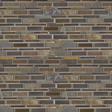 Elida Ceramica Natural Mountain 12-in x 12-in Crackled Ceramic/Stone Slate Linear Mosaic Wall Tile