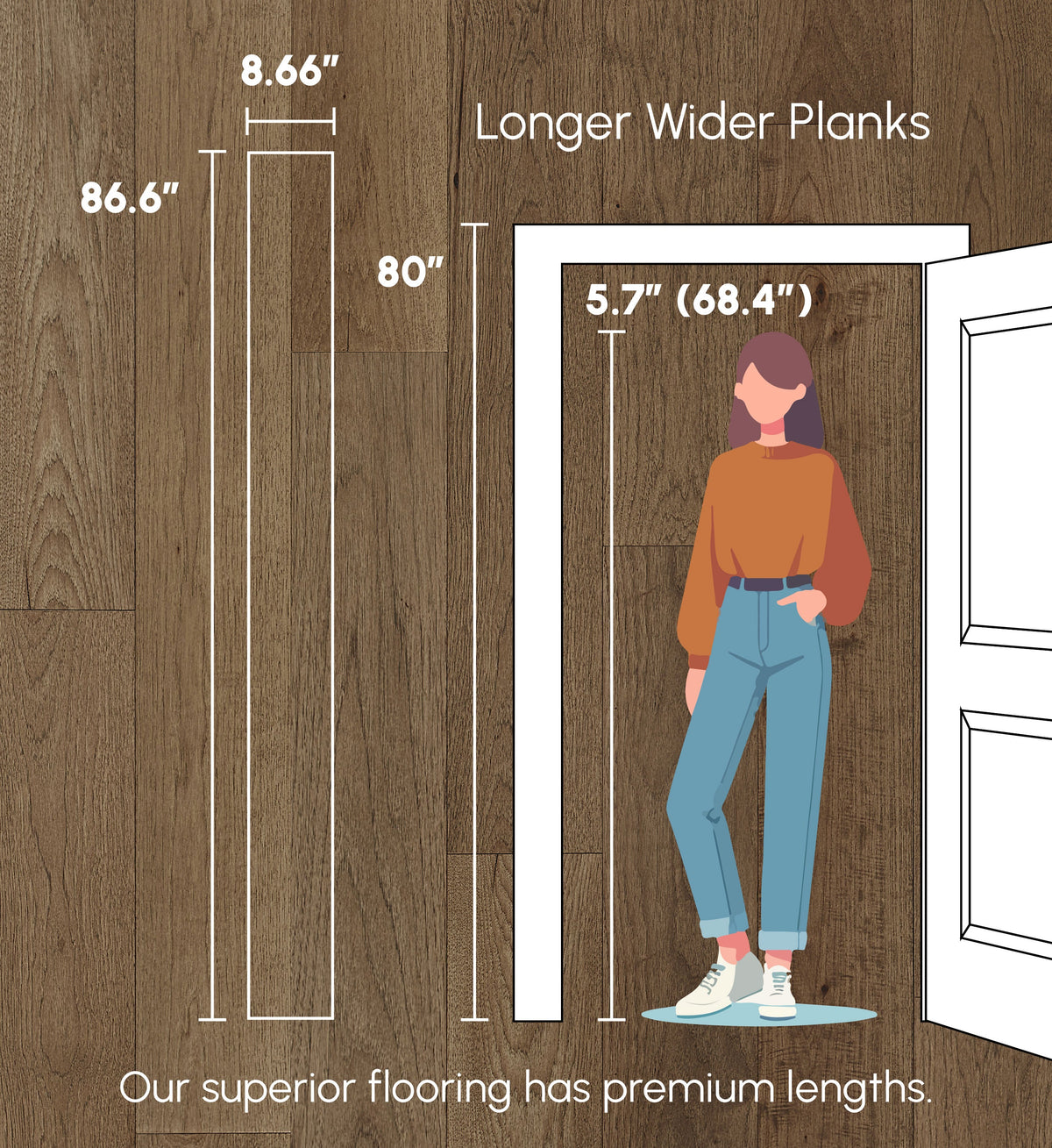 Element Flooring Hickory Plush Knot hardwood flooring — alternate angle