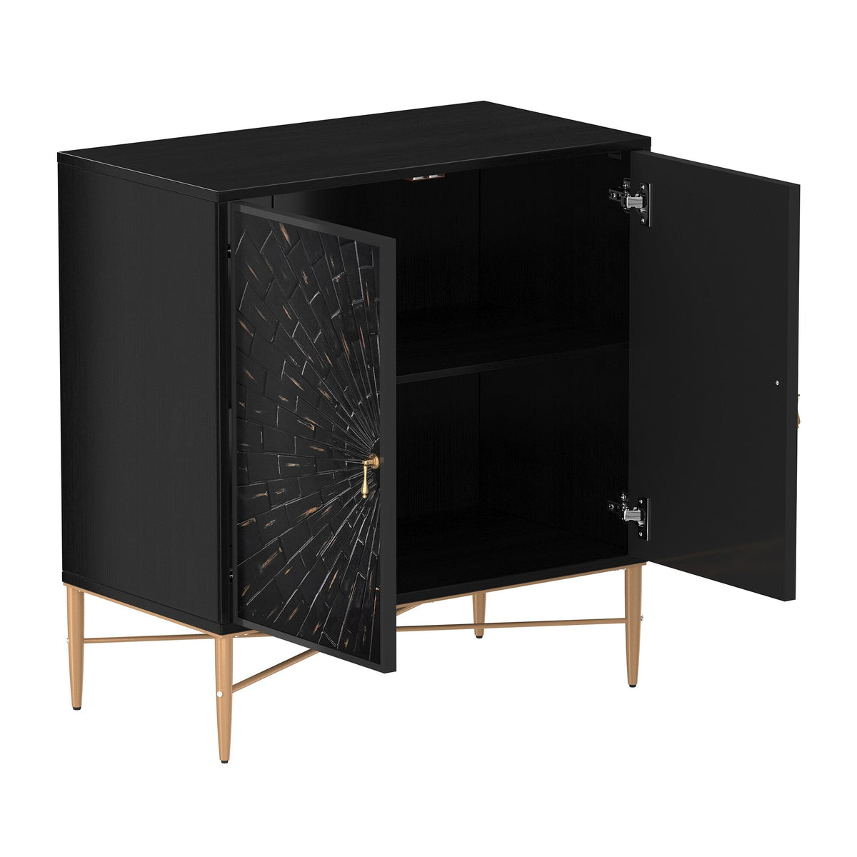 Clihome 15.75-in W x 31.63-in H Mdf Black Freestanding Utility Storage Cabinet