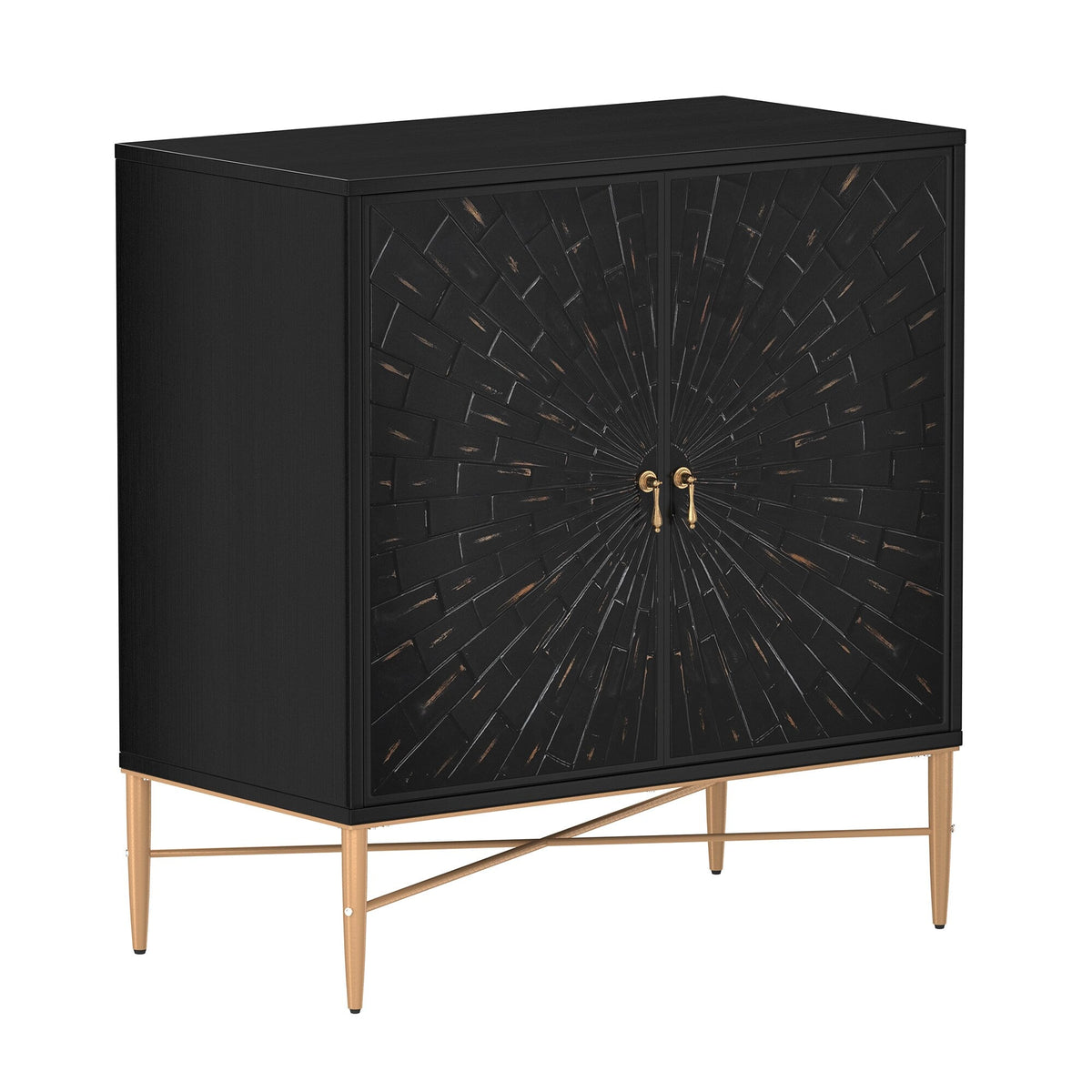 Clihome 15.75-in W x 31.63-in H Mdf Black Freestanding Utility Storage Cabinet