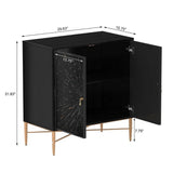 Clihome 15.75-in W x 31.63-in H Mdf Black Freestanding Utility Storage Cabinet
