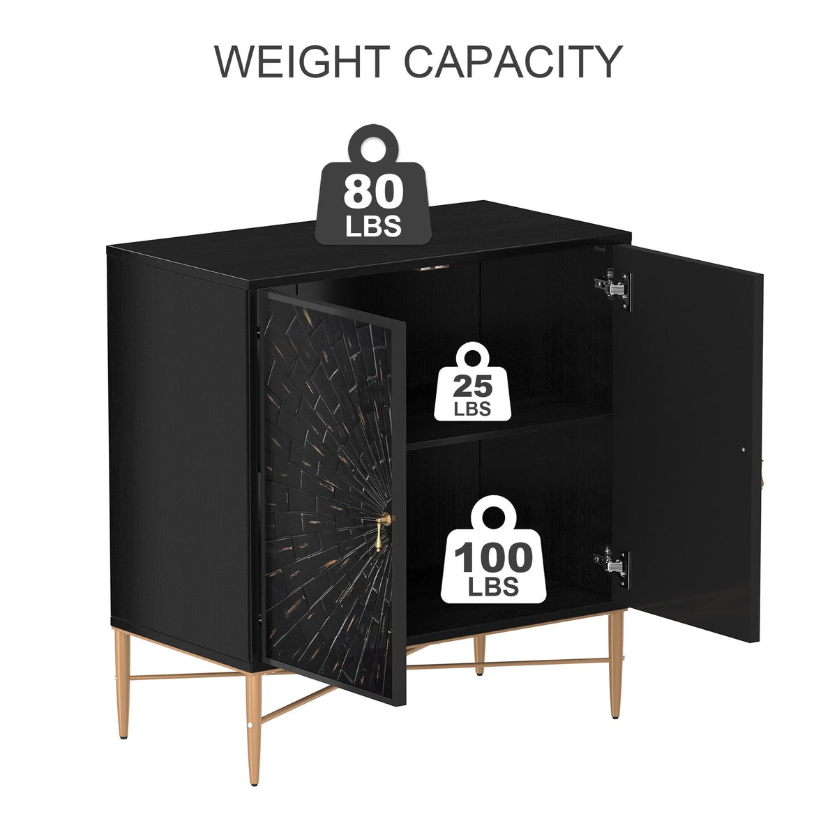 Clihome 15.75-in W x 31.63-in H Mdf Black Freestanding Utility Storage Cabinet