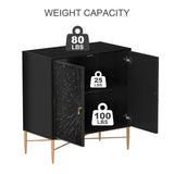 Clihome 15.75-in W x 31.63-in H Mdf Black Freestanding Utility Storage Cabinet