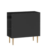 Clihome 15.75-in W x 31.93-in H Mdf Black Freestanding Utility Storage Cabinet