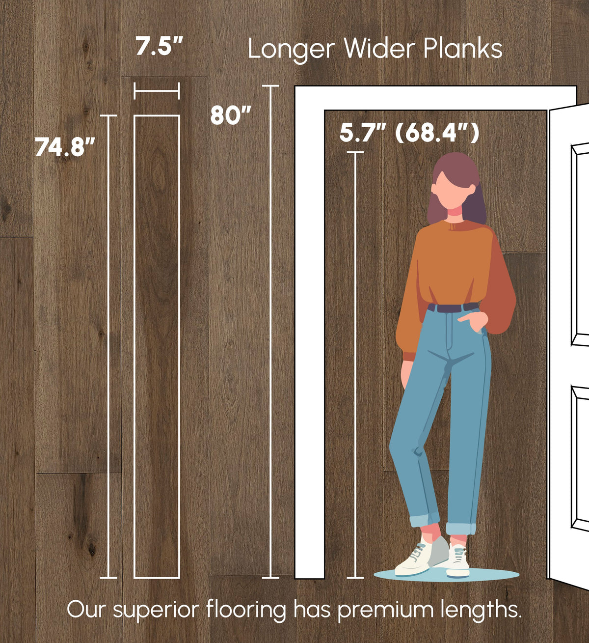 Element Flooring Sahara Lunar Surface Hickory 7-1/2-in W x 1/2-in T x 74-51/64-in Wirebrushed Engineered Hardwood Flooring (31.09-sq ft / Carton)