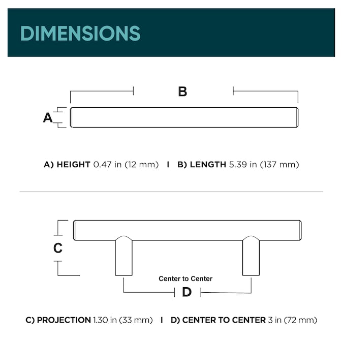 Origin21 Origin 21 Axel (76Mm) Center to Center Arch Bar Drawer Pull
