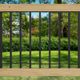 Deckorators 3/4-in x 32-in Black Aluminum Square Deck Baluster (10-Pack)