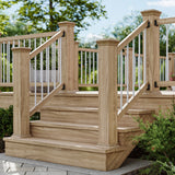 Deckorators 3/4-in x 26-in White Aluminum Round Deck Baluster (10-Pack)