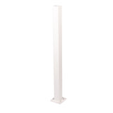 Deckorators 2.5-in x 2.5-in x 3-1/4-ft Textured White Aluminum Deck Line Post