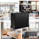 Clihome 15.67-in W x 31.5-in H Mdf Black Freestanding Utility Storage Cabinet
