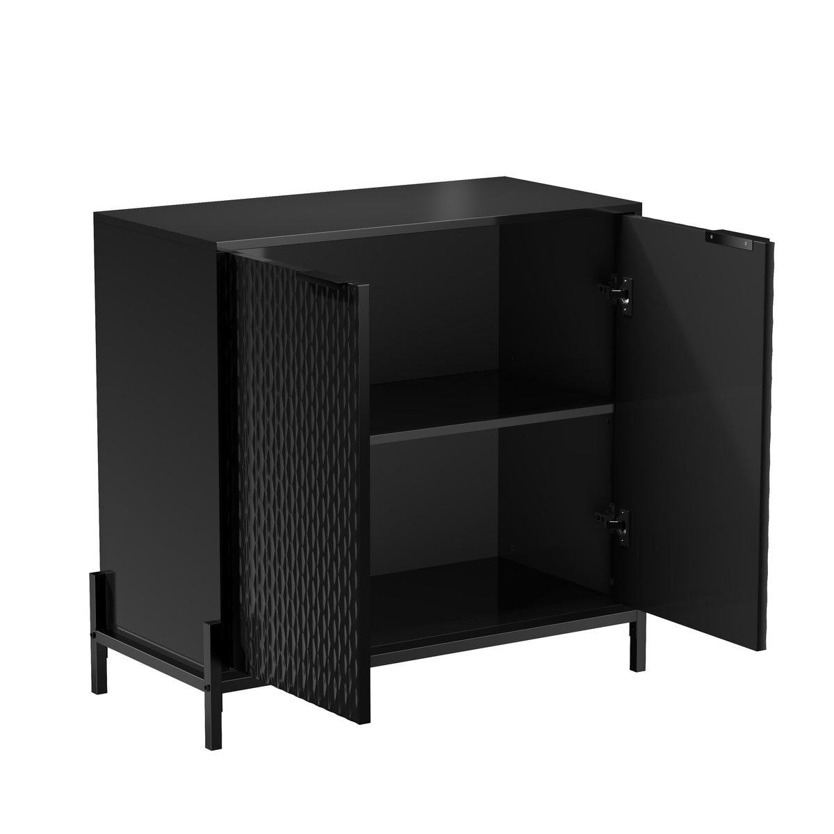 Clihome 15.67-in W x 31.5-in H Mdf Black Freestanding Utility Storage Cabinet