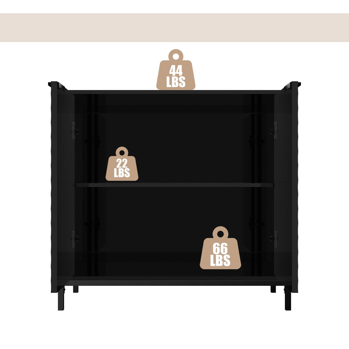 Clihome 15.67-in W x 31.5-in H Mdf Black Freestanding Utility Storage Cabinet