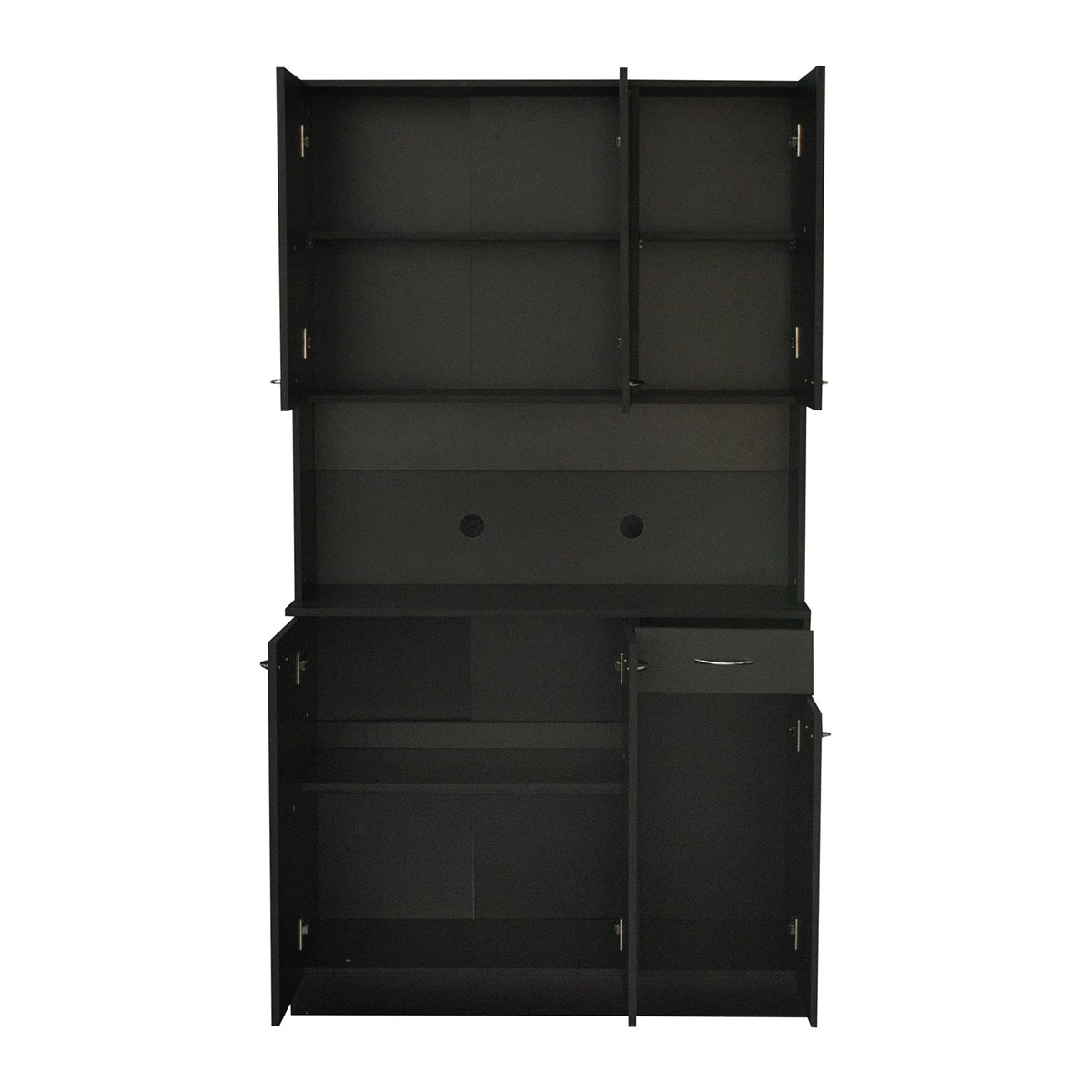 GZMR 70.87" Tall Wardrobe and Kitchen Cabinet Contemporary/Modern Black Kitchen Hutch