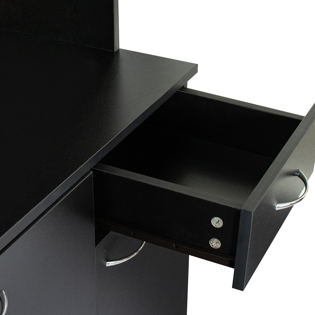 GZMR 70.87" Tall Wardrobe and Kitchen Cabinet Contemporary/Modern Black Kitchen Hutch