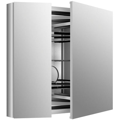 Verdera 34 in. W x 30 in. H Recessed Medicine Cabinet in Anodized Aluminum - Super Arbor