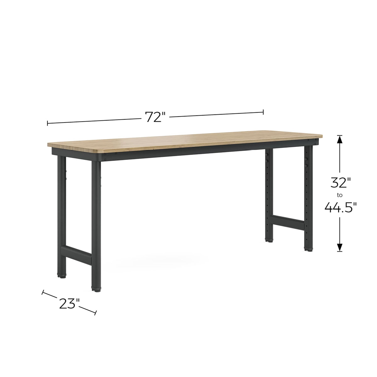 Everest Work Table 72-in W x 32-in H Steel Graphite Gray Freestanding Utility Storage Cabinet